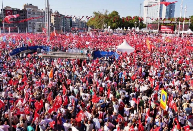 CHP'den Taksim'de Demokrasiye Karşı, Darbe Girişimi Protesto Mitingi, 2016