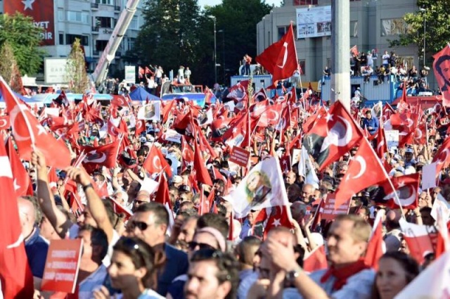 CHP'den Taksim'de Demokrasiye Karşı, Darbe Girişimi Protesto Mitingi, 2016