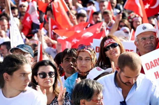 CHP'den Taksim'de Demokrasiye Karşı, Darbe Girişimi Protesto Mitingi, 2016