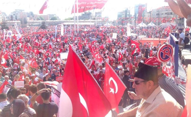 CHP'den Taksim'de Demokrasiye Karşı, Darbe Girişimi Protesto Mitingi, 2016