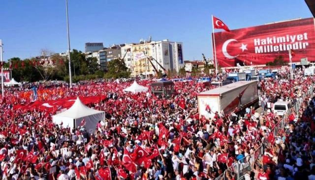 CHP'den Taksim'de Demokrasiye Karşı, Darbe Girişimi Protesto Mitingi, 2016