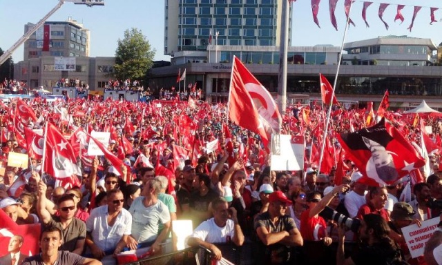 CHP'den Taksim'de Demokrasiye Karşı, Darbe Girişimi Protesto Mitingi, 2016