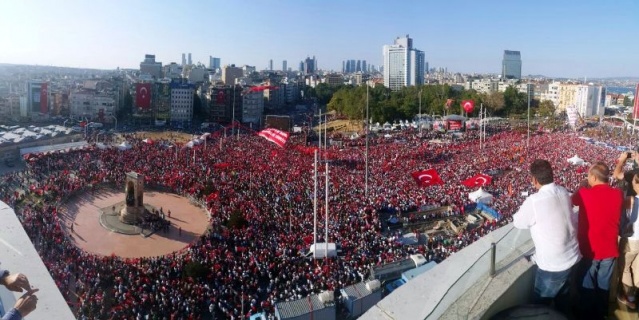 CHP'den Taksim'de Demokrasiye Karşı, Darbe Girişimi Protesto Mitingi, 2016