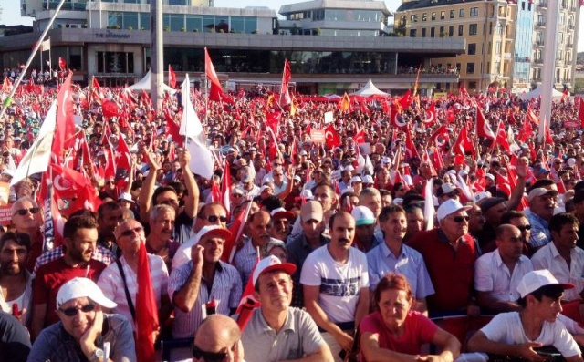 CHP'den Taksim'de Demokrasiye Karşı, Darbe Girişimi Protesto Mitingi, 2016