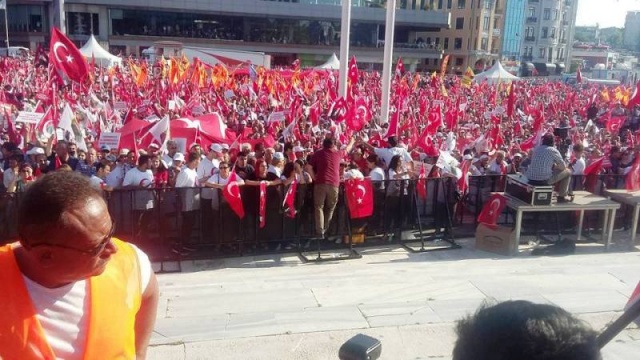 CHP'den Taksim'de Demokrasiye Karşı, Darbe Girişimi Protesto Mitingi, 2016