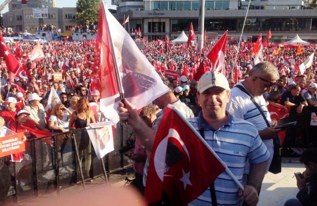 CHP'den Taksim'de Demokrasiye Karşı, Darbe Girişimi Protesto Mitingi, 2016