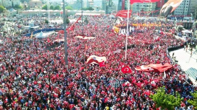 CHP'den Taksim'de Demokrasiye Karşı, Darbe Girişimi Protesto Mitingi, 2016