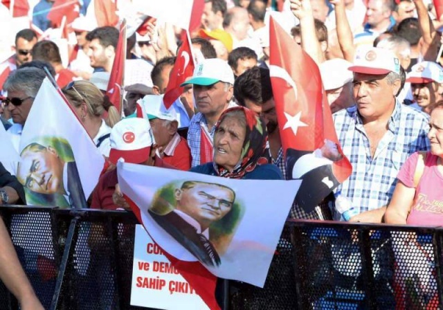 CHP'den Taksim'de Demokrasiye Karşı, Darbe Girişimi Protesto Mitingi, 2016