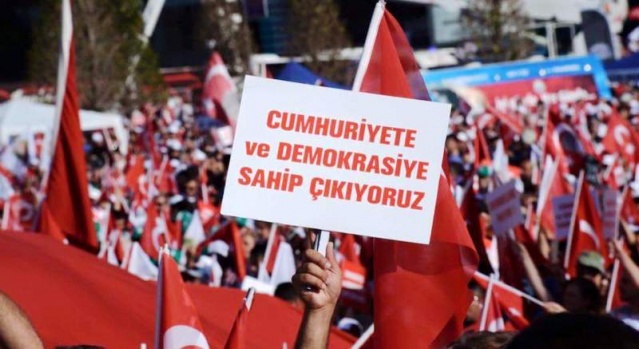 CHP'den Taksim'de Demokrasiye Karşı, Darbe Girişimi Protesto Mitingi, 2016