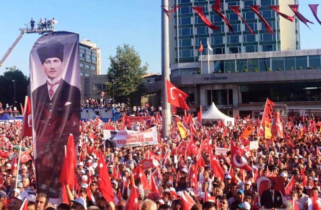 CHP'den Taksim'de Demokrasiye Karşı, Darbe Girişimi Protesto Mitingi, 2016