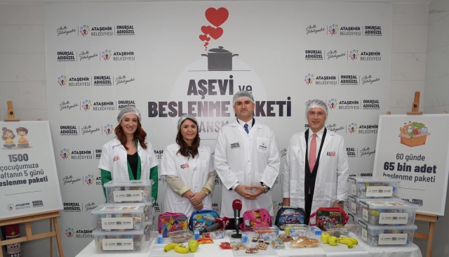 ATAŞEHİR'DE YENİLENEN AŞAEVİ BİNASI, SICAK YEMEK YARDIMI VE BESLENME PAKETLERİNİN İÇERİĞİ TANITILDI