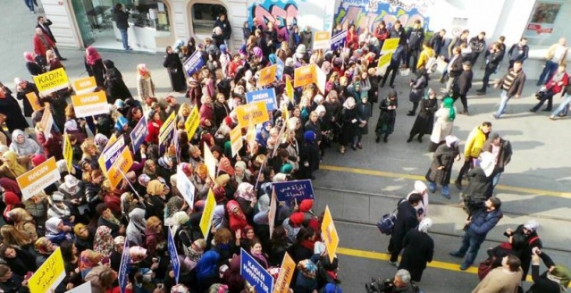 Ak Parti Kadına Şiddeti Protosto Yürüyüşü Taksim 2016