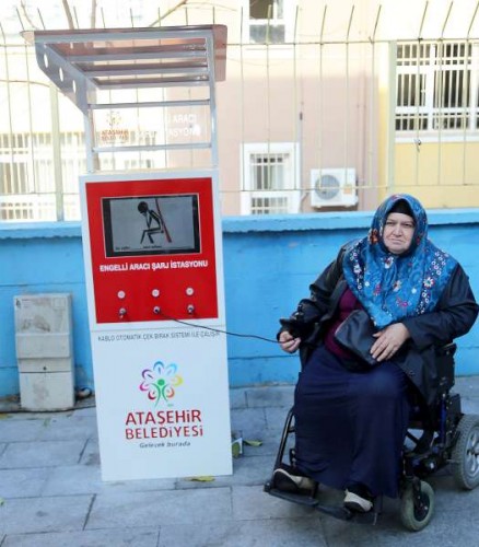 Ataşehir'de Akülü Araçlara Şarj İstasyonları Açıldı