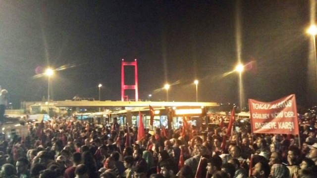 İstanbul Bogaziçi Köprüsü, Darbe girişimi Protesto Yürüyüşü 2016