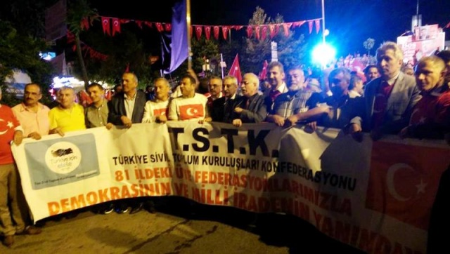 İstanbul Bogaziçi Köprüsü, Darbe girişimi Protesto Yürüyüşü 2016