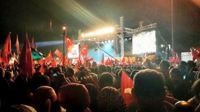 İstanbul Bogaziçi Köprüsü, Darbe girişimi Protesto Yürüyüşü 2016