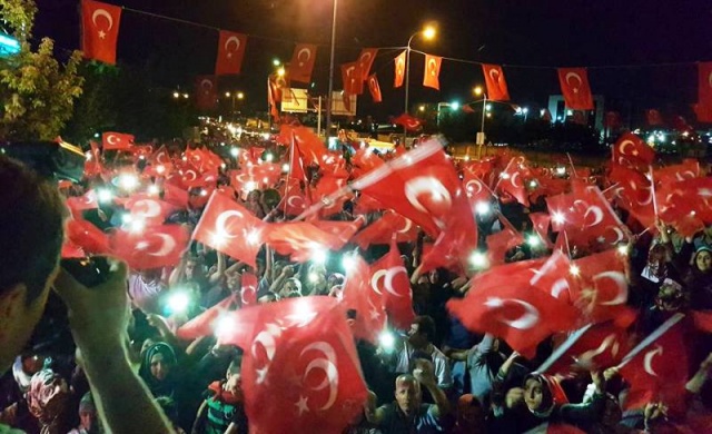 İstanbul Bogaziçi Köprüsü, Darbe girişimi Protesto Yürüyüşü 2016