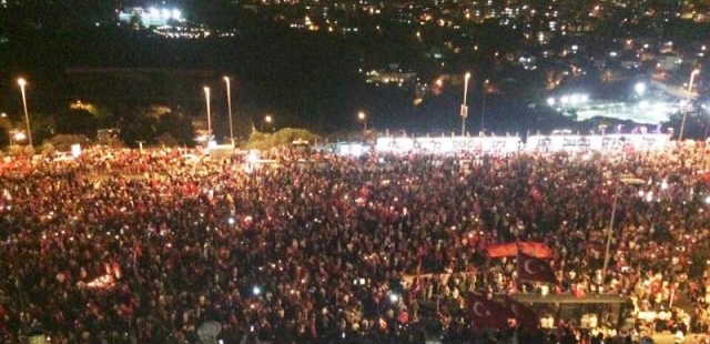 İstanbul Bogaziçi Köprüsü, Darbe girişimi Protesto Yürüyüşü 2016