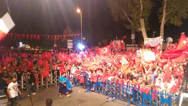 İstanbul Bogaziçi Köprüsü, Darbe girişimi Protesto Yürüyüşü 2016