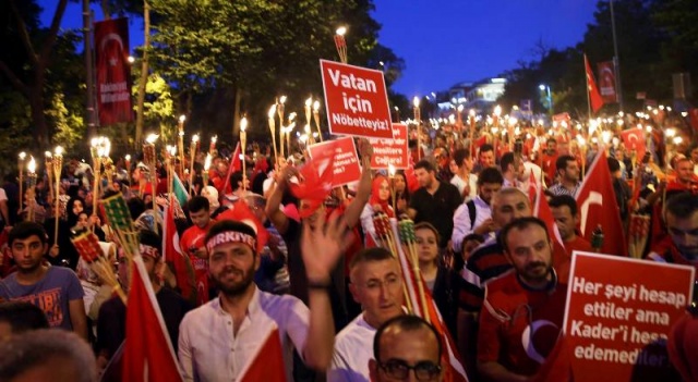 İstanbul Bogaziçi Köprüsü, Darbe girişimi Protesto Yürüyüşü 2016