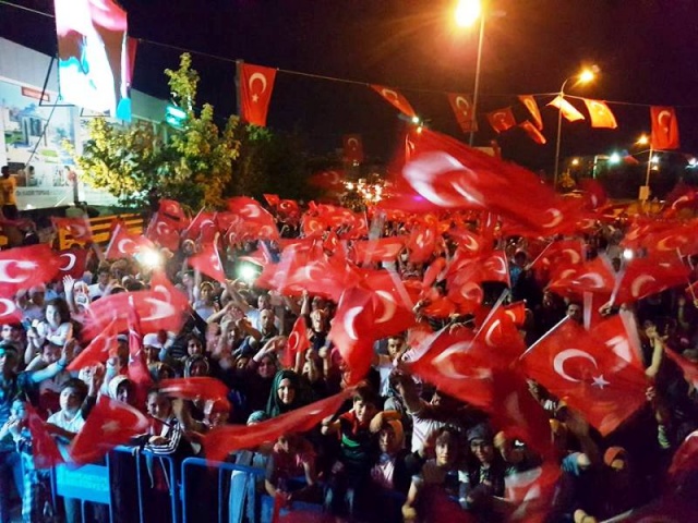 İstanbul Bogaziçi Köprüsü, Darbe girişimi Protesto Yürüyüşü 2016