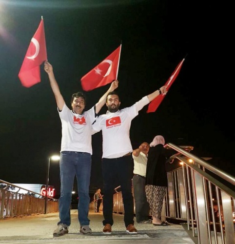 İstanbul Bogaziçi Köprüsü, Darbe girişimi Protesto Yürüyüşü 2016