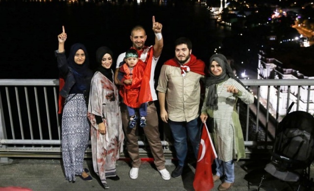 İstanbul Bogaziçi Köprüsü, Darbe girişimi Protesto Yürüyüşü 2016