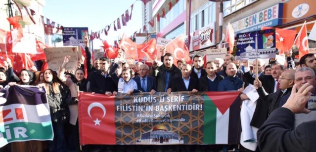 İsrail Amerika, Kudüs İşgali Ataşehir'de Protesto Edildi 2017