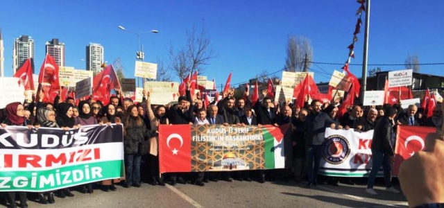 İsrail Amerika, Kudüs İşgali Ataşehir'de Protesto Edildi 2017