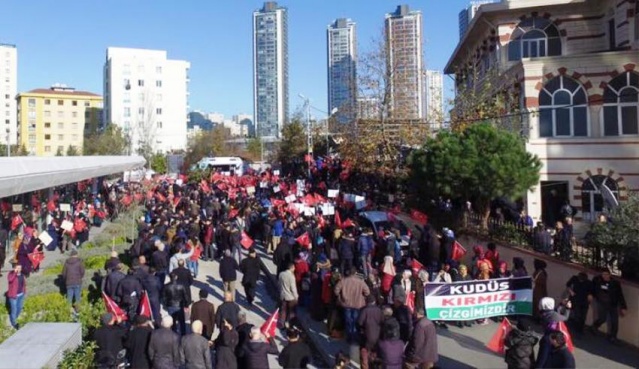 İsrail Amerika, Kudüs İşgali Ataşehir'de Protesto Edildi 2017