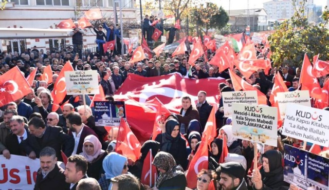 İsrail Amerika, Kudüs İşgali Ataşehir'de Protesto Edildi 2017