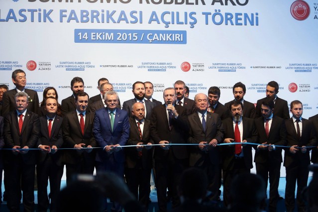 Cumhurbaşkanı Tayyip Erdoğan Çankırı Lastik Fabrikası açılışı,2015