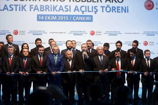 Cumhurbaşkanı Tayyip Erdoğan Çankırı Lastik Fabrikası açılışı,2015