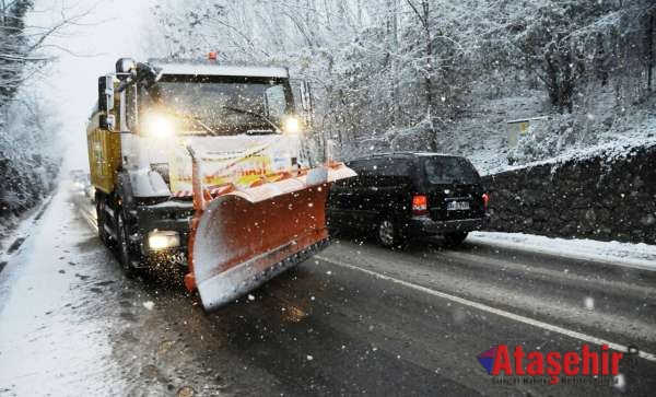 Beykoz’da Gece Gündüz Kar Mesaisi