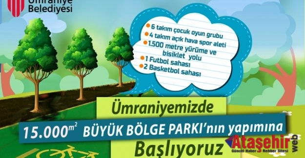 ÜMRANİYE’YE 15 BİN METREKARELİK DEV PARK YAPILIYOR