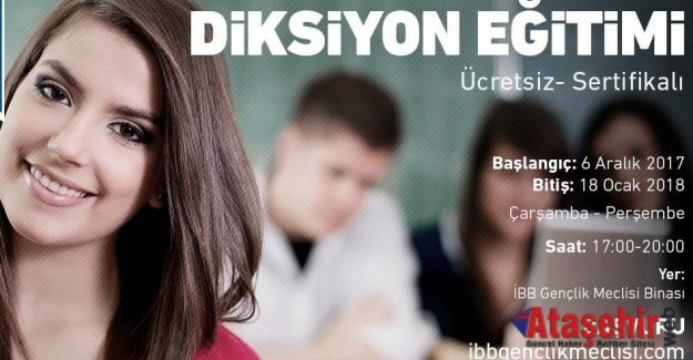 GENÇLERE ÜCRETSİZ DİKSİYON EĞİTİMİ