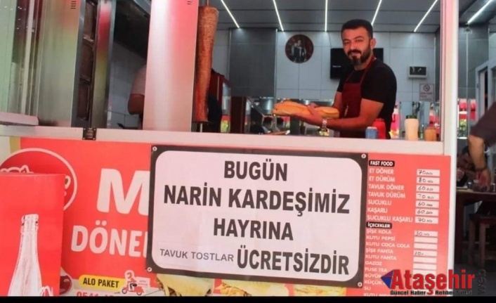 Narin Güran Hayrına Ücretsiz döner dağıttı