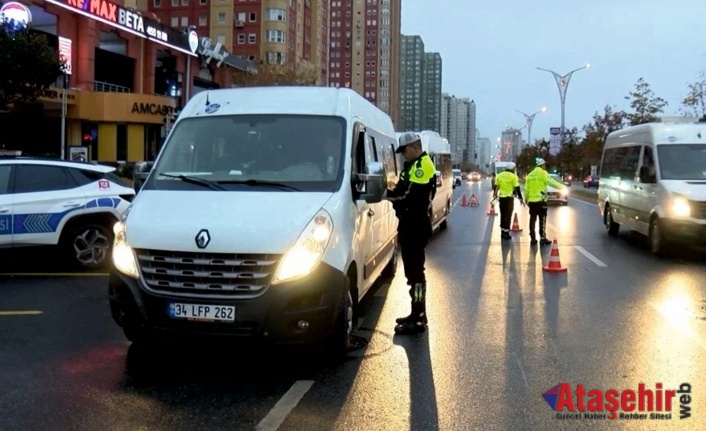 Ataşehir'de okul servislerine denetim