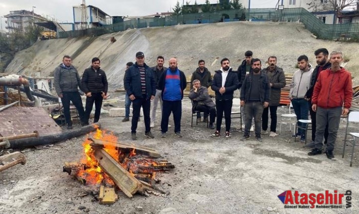 Metro inşaatında işçiler, iş bırakma eylemi başlattı