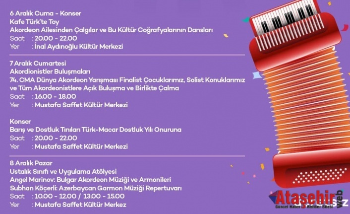 4. ULUSLARARASI İSTANBUL AKORDEON FESTİVALİ BAŞLIYOR