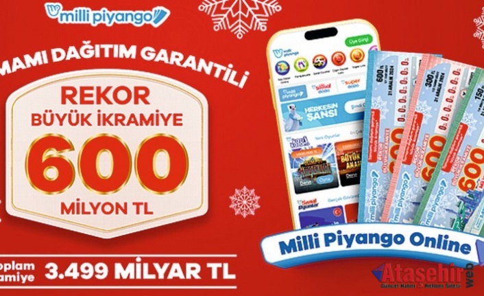 Yılbaşında büyük ikramiye 600 milyon TL!