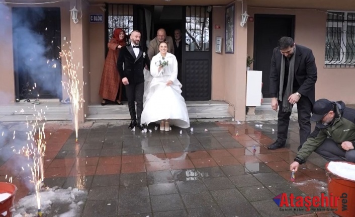 ATAŞEHİR KAR TİMİNDEN GELİN VE DAMAT'A DESTEK