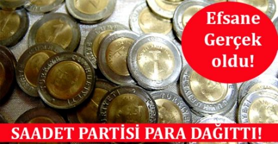 Saadet Partisi Sultanbeyli'de Para dağıttı