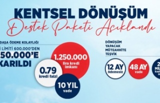 KENTSEL DÖNÜŞÜM DESTEK PAKETİ AÇIKLANDI