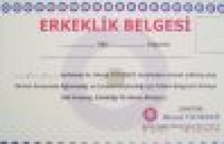 Erkeklik belgesi veriyoruz