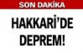 Hakkari'de deprem!